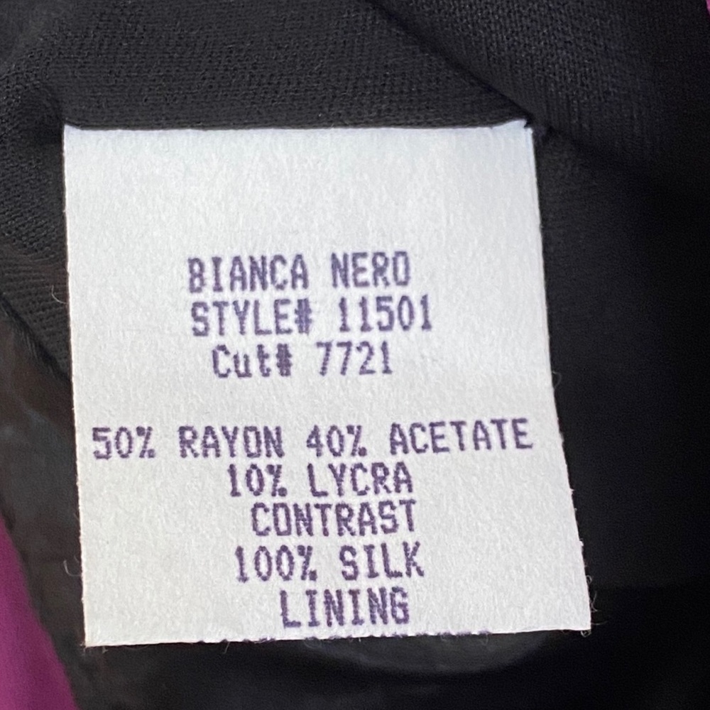 Maria by Bianca Nero Black & Purple Cocktail Dress - Picture 11 of 16